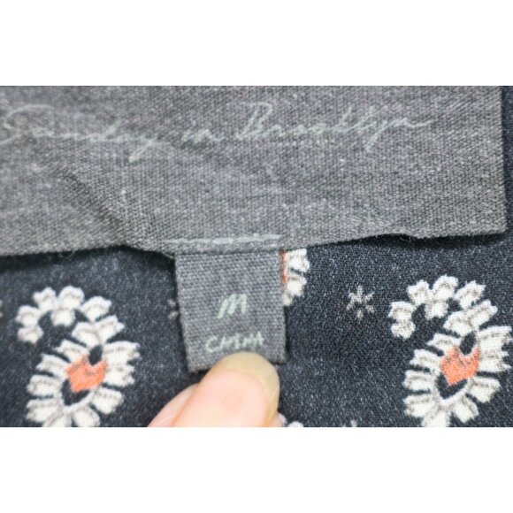 Sunday in Brooklyn 3/4 Bell Sleeve Dark Floral Tunic-Size Medium-Whimsigoth - Picture 4 of 12